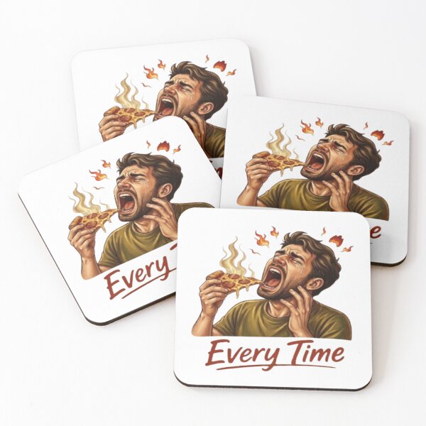 Item preview, Every Time Hot Pizza Burn – Funny Crying Guy Eating Spicy Slice Graphic designed and sold by Northern Glow Art.