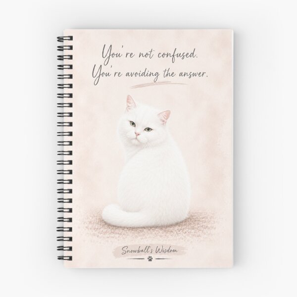 Item preview, You’re Not Confused You’re Avoiding the Answer | Inspirational Cat Poster designed and sold by IRPrintables.