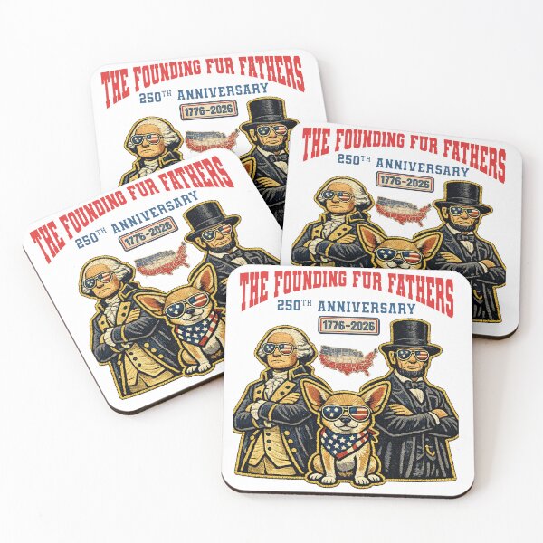 Item preview, The Founding Fur Fathers Funny Chihuahua 4th of July George Washington & Lincoln America 250th anniversary 1776 - 2026 designed and sold by Youngkev-arts.