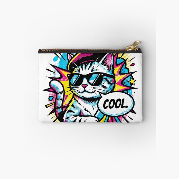 Item preview, Retro Pop Art Cool Cat with Beret and Sunglasses Comic Explosion designed and sold by MoonlitDoodles1.