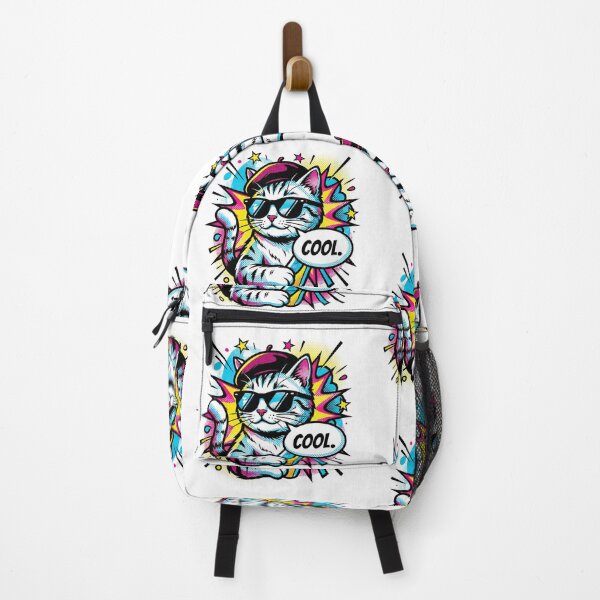 Item preview, Retro Pop Art Cool Cat with Beret and Sunglasses Comic Explosion designed and sold by MoonlitDoodles1.