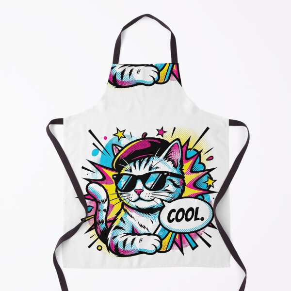 Item preview, Retro Pop Art Cool Cat with Beret and Sunglasses Comic Explosion designed and sold by MoonlitDoodles1.