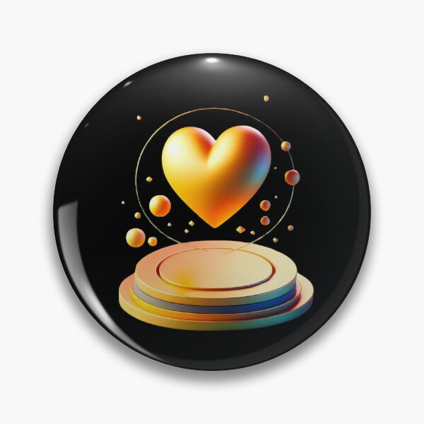 Item preview, Golden 3D Heart Podium designed and sold by Khadigadesings.