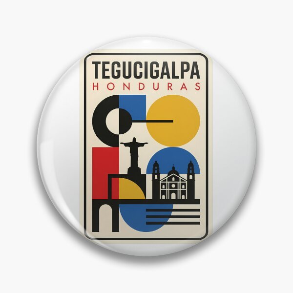 Item preview, Tegucigalpa Honduras Retro Bauhaus Geometric Travel Skyline designed and sold by k3rstman1.