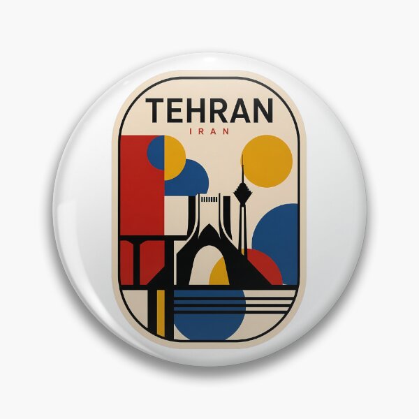 Item preview, Tehran Iran Retro Geometric Cityscape Azadi Tower designed and sold by k3rstman1.