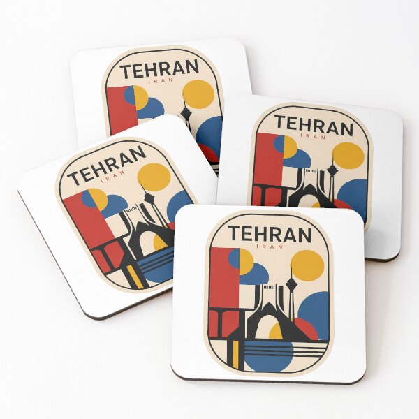 Item preview, Tehran Iran Retro Geometric Cityscape Azadi Tower designed and sold by k3rstman1.