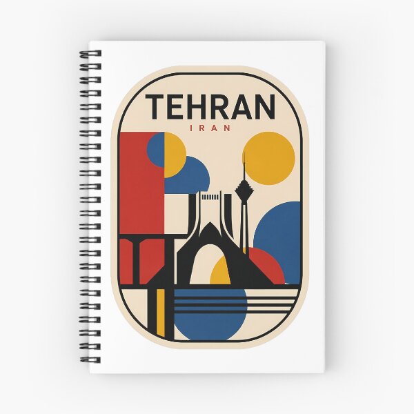 Item preview, Tehran Iran Retro Geometric Cityscape Azadi Tower designed and sold by k3rstman1.