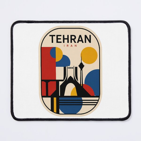 Item preview, Tehran Iran Retro Geometric Cityscape Azadi Tower designed and sold by k3rstman1.