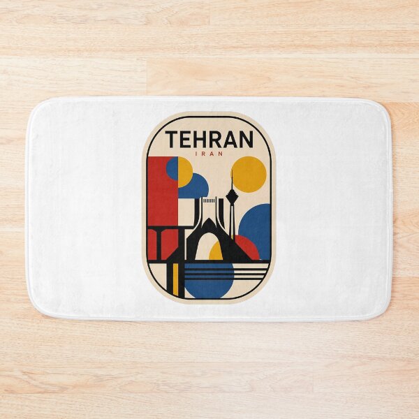 Item preview, Tehran Iran Retro Geometric Cityscape Azadi Tower designed and sold by k3rstman1.