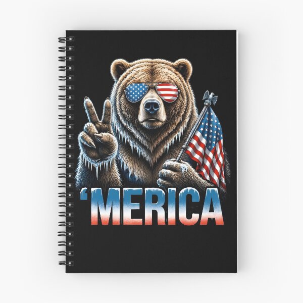 Item preview, Frozen Freedom Bear Shirt | Patriotic Grizzly Bear USA Flag Ice America 4th of July Gift Design designed and sold by WearVerse440.