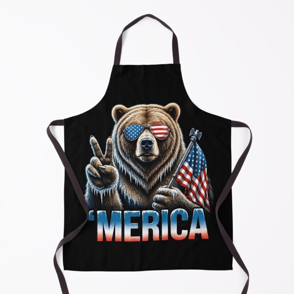 Item preview, Frozen Freedom Bear Shirt | Patriotic Grizzly Bear USA Flag Ice America 4th of July Gift Design designed and sold by WearVerse440.
