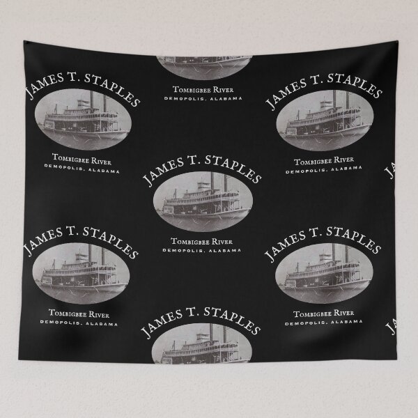 Item preview, James T. Staples Riverboat (Demopolis, Alabama) Hero Graphic designed and sold by GhostlyWorld.