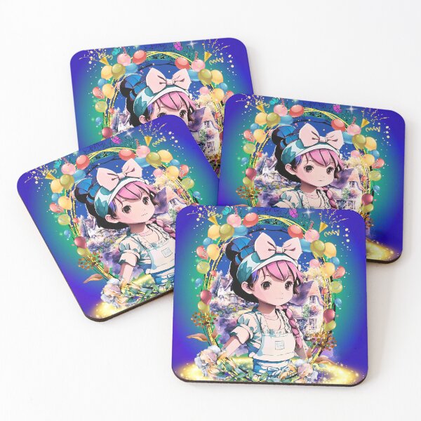 Item preview, Whimsical Cottagecore Anime Girl Village Poster designed and sold by AXENT Designs.