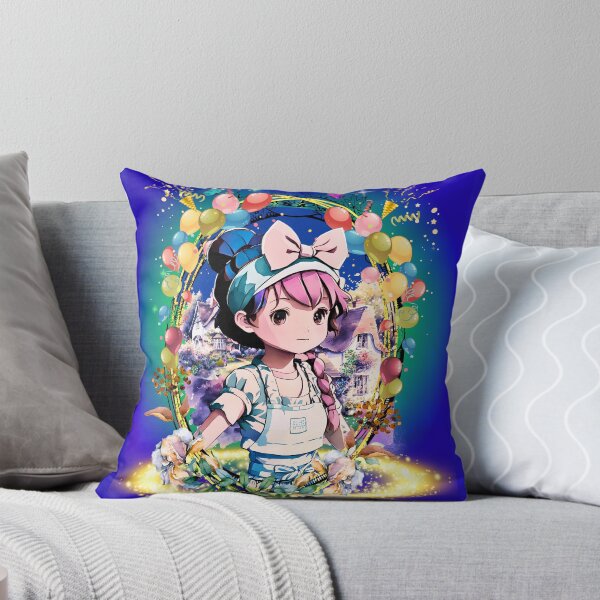Item preview, Whimsical Cottagecore Anime Girl Village Poster designed and sold by AXENT Designs.