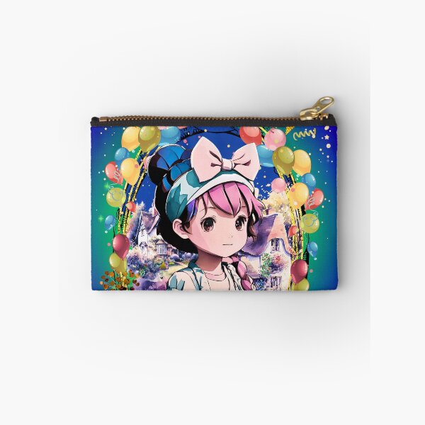 Item preview, Whimsical Cottagecore Anime Girl Village Poster designed and sold by AXENT Designs.