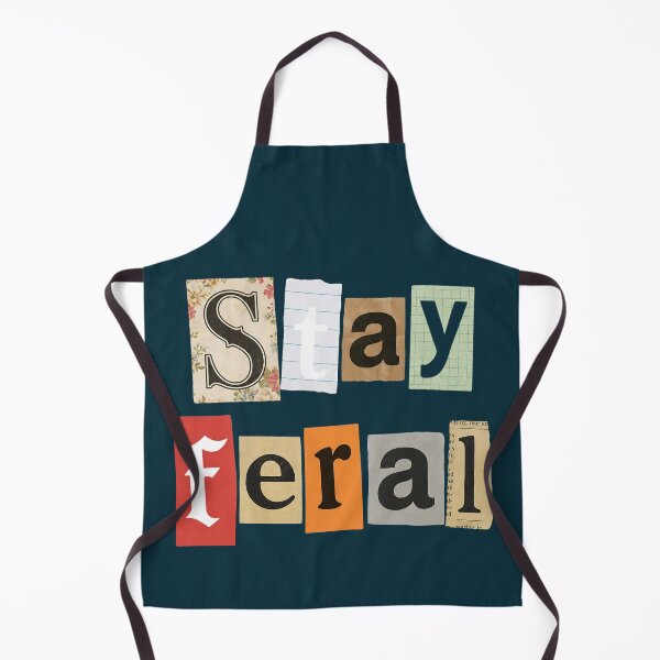 Item preview, Stay Feral Funny Collage Typography designed and sold by NosandEdgy.