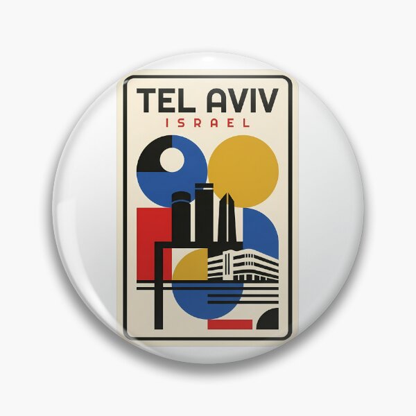 Item preview, Retro Tel Aviv Israel Minimalist Bauhaus Skyline designed and sold by k3rstman1.
