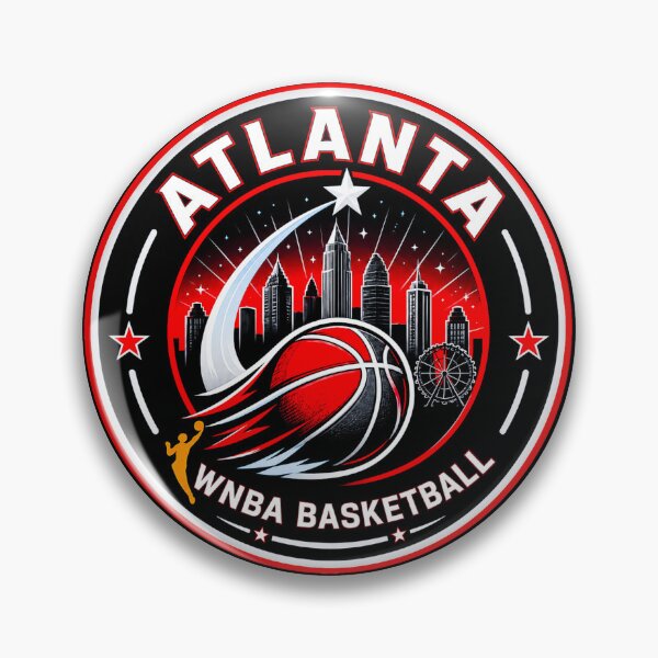 Item preview, Atlanta Women’s Basketball Skyline Emblem Red Black Sports Design designed and sold by TKOprintdesigns.