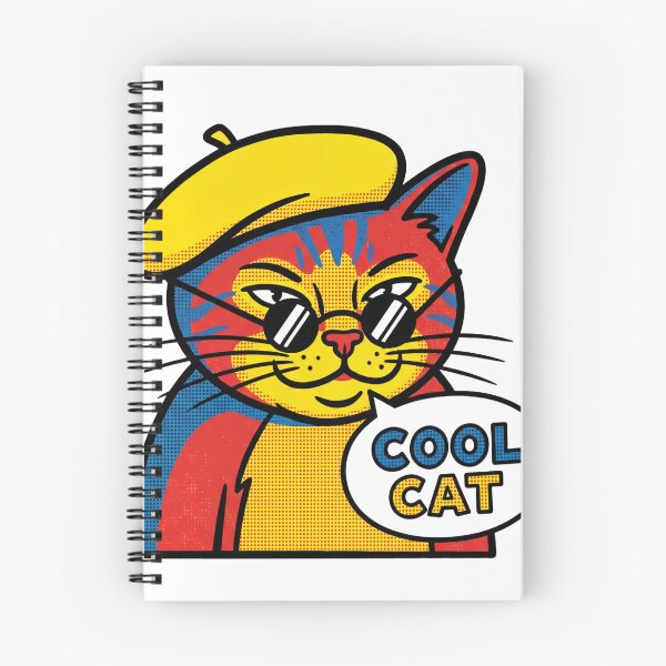 Item preview, Vintage Pop Art Cool Cat with Yellow Beret and Round Sunglasses designed and sold by MoonlitDoodles1.
