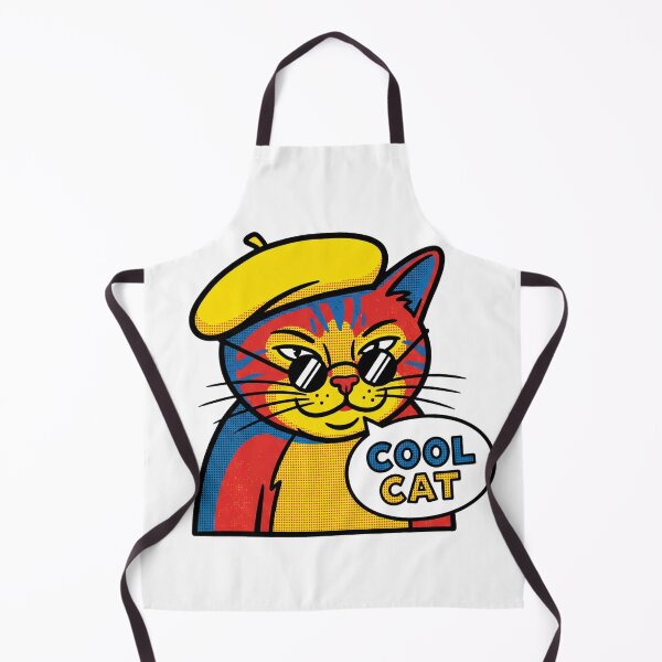 Item preview, Vintage Pop Art Cool Cat with Yellow Beret and Round Sunglasses designed and sold by MoonlitDoodles1.
