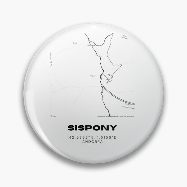 Item preview, Sispony Map Print | Minimalist Road Map of Sispony, Andorra designed and sold by RM-Journey.