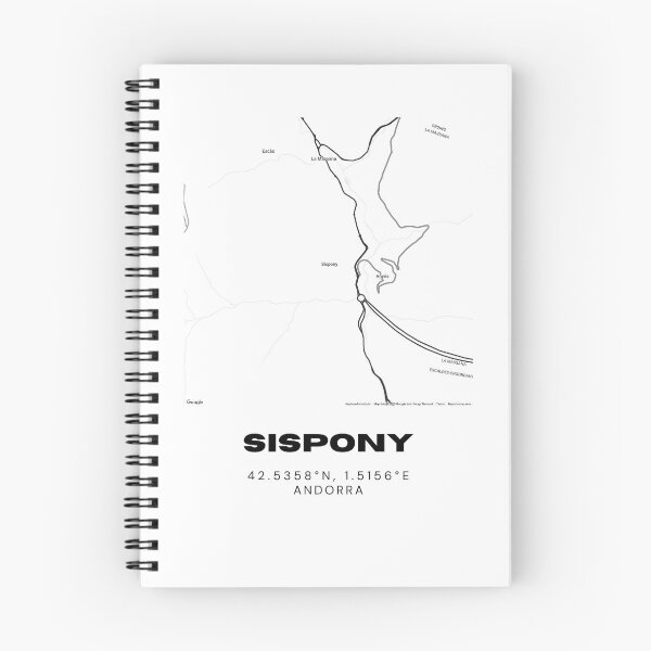 Item preview, Sispony Map Print | Minimalist Road Map of Sispony, Andorra designed and sold by RM-Journey.