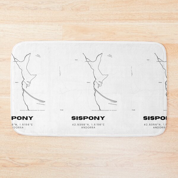 Item preview, Sispony Map Print | Minimalist Road Map of Sispony, Andorra designed and sold by RM-Journey.