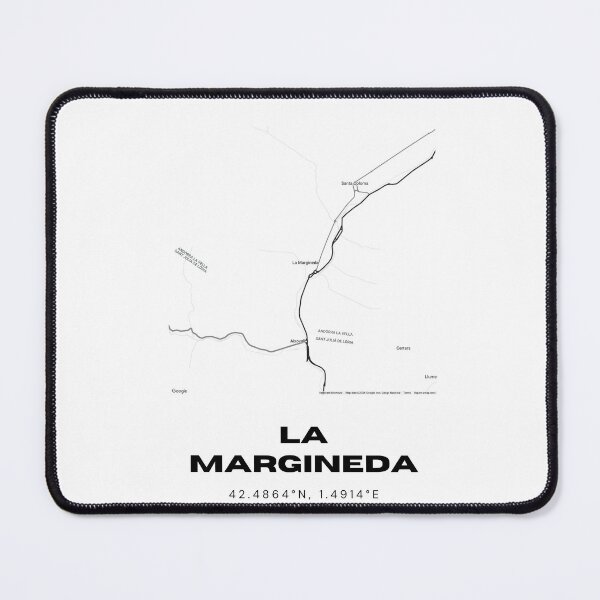 Item preview, La Margineda Map Print | Minimalist Road Map of La Margineda, Andorra designed and sold by RM-Journey.