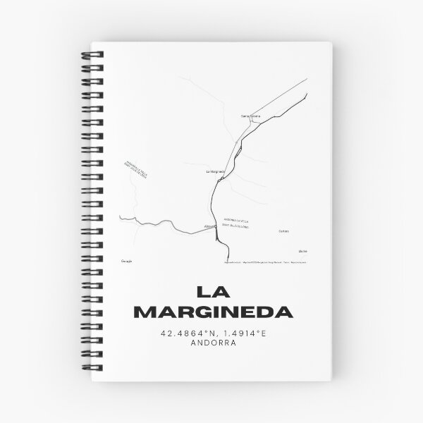 Item preview, La Margineda Map Print | Minimalist Road Map of La Margineda, Andorra designed and sold by RM-Journey.