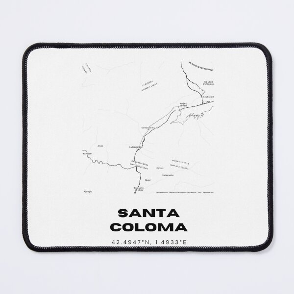 Item preview, Santa Coloma Map Print | Minimalist Road Map of Santa Coloma, Andorra designed and sold by RM-Journey.