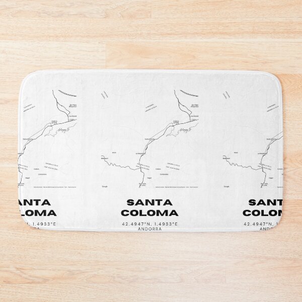 Item preview, Santa Coloma Map Print | Minimalist Road Map of Santa Coloma, Andorra designed and sold by RM-Journey.