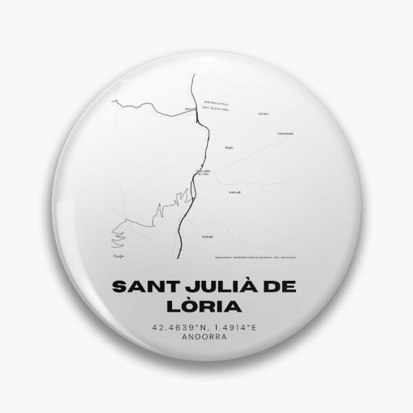 Item preview, Sant Julià de Lòria Map Print | Minimalist Road Map of Sant Julià de Lòria designed and sold by RM-Journey.