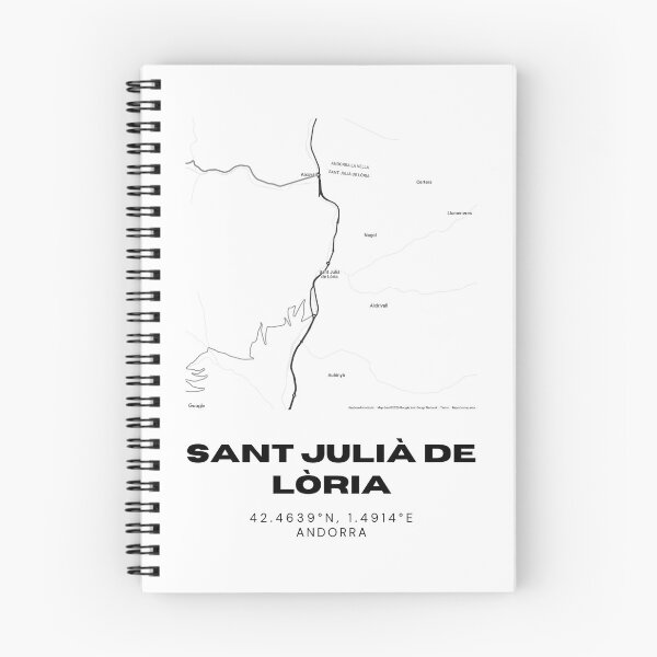 Item preview, Sant Julià de Lòria Map Print | Minimalist Road Map of Sant Julià de Lòria designed and sold by RM-Journey.