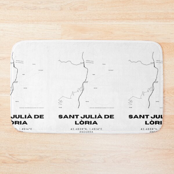 Item preview, Sant Julià de Lòria Map Print | Minimalist Road Map of Sant Julià de Lòria designed and sold by RM-Journey.