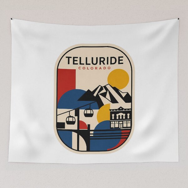 Item preview, Retro Telluride Colorado Geometric Mountain Landscape designed and sold by k3rstman1.