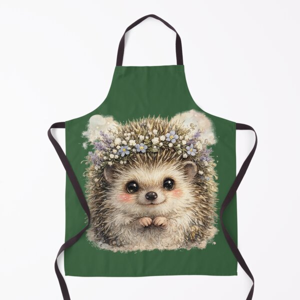 Item preview, Floral Crown Hedgehog Watercolor Cottagecore Woodland Animal designed and sold by MagicMakerPh.