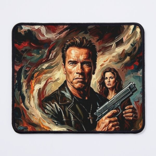 Item preview, End of Days Arnold Schwarzenegger Retro Action Horror Movie Art Poster designed and sold by Art's Diner.