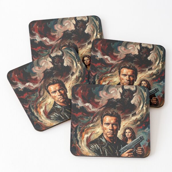 Item preview, End of Days Arnold Schwarzenegger Retro Action Horror Movie Art Poster designed and sold by Art's Diner.