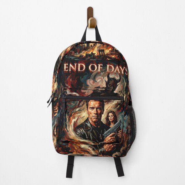 Item preview, End of Days Arnold Schwarzenegger Retro Action Horror Movie Art Poster designed and sold by Art's Diner.