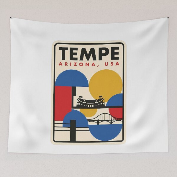 Item preview, Tempe Arizona Retro Geometric Travel Poster designed and sold by k3rstman1.