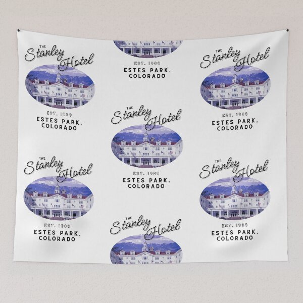 Item preview, The Stanley Hotel (Estes Park, Colorado) Vintage Circle Dark Text Hero Graphic designed and sold by GhostlyWorld.