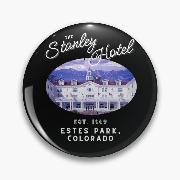 Item preview, The Stanley Hotel (Estes Park, Colorado) Vintage Circle Light Text Hero Graphic designed and sold by GhostlyWorld.