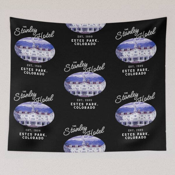 Item preview, The Stanley Hotel (Estes Park, Colorado) Vintage Circle Light Text Hero Graphic designed and sold by GhostlyWorld.