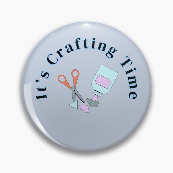 Item preview, It's Crafting Time Text Art Stickers Prints Posters Wall Art Magnet Home Coffee Cup Decoration TShirt Stationary Notebook Magnet Hat Kitchen Work School Office Redbubble Shop designed and sold by Saritas Boutique Shop.