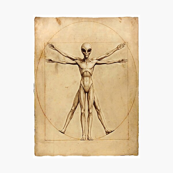 Item preview, Alien Davinci Vitruvian Man designed and sold by AliensIRL.