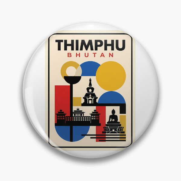 Item preview, Vintage Thimphu Bhutan Geometric Travel Architecture designed and sold by k3rstman1.