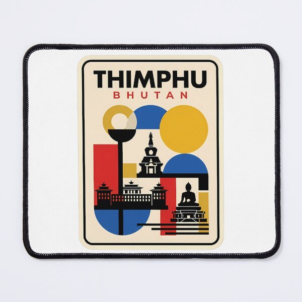Item preview, Vintage Thimphu Bhutan Geometric Travel Architecture designed and sold by k3rstman1.