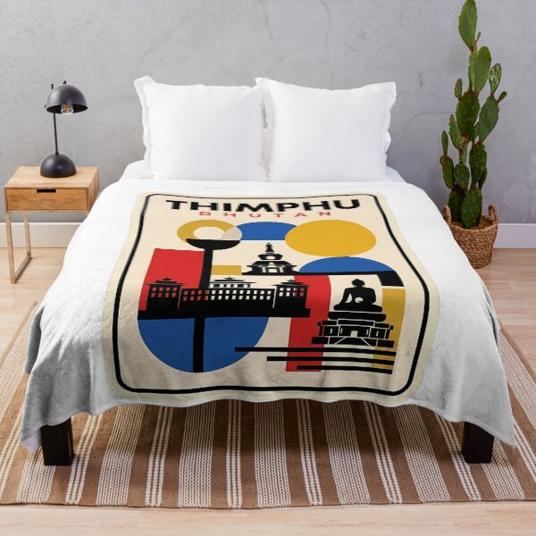 Item preview, Vintage Thimphu Bhutan Geometric Travel Architecture designed and sold by k3rstman1.