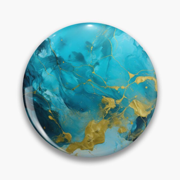 Item preview, Sky Blue And Teal Abstract With Golden Accents  designed and sold by DEC02.
