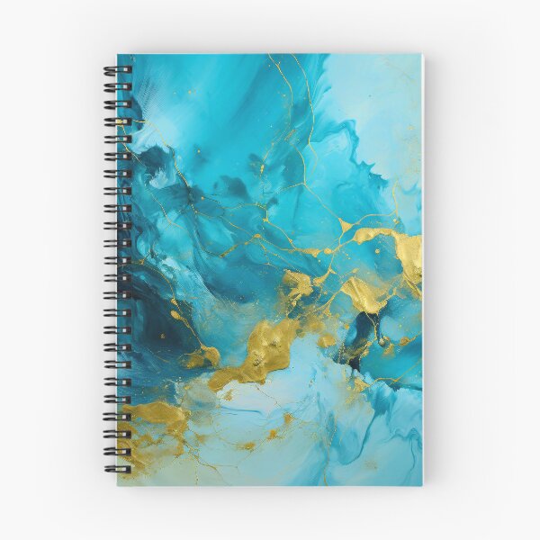 Item preview, Sky Blue And Teal Abstract With Golden Accents  designed and sold by DEC02.